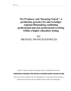 thesis about filmmaking